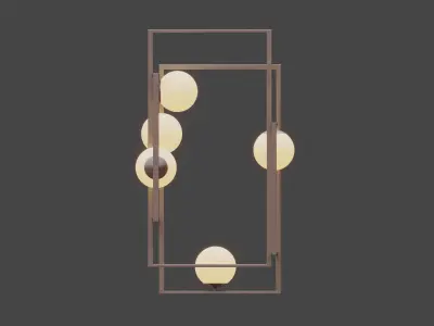 ZAMBELIS 17100 PENDANT 5xG9 MAX 5x25W copper rusty 3D model