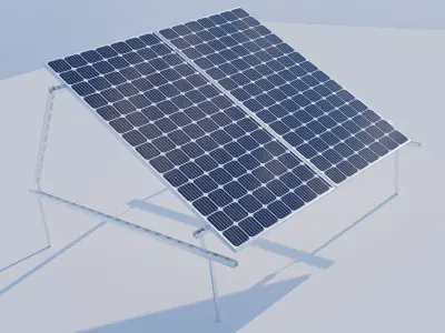 Sun Solar Panels PBR 3D model
