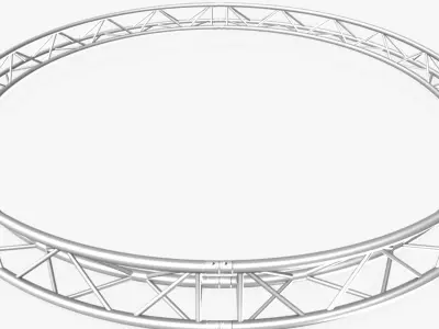 Circle Triangular Truss Full diameter 400cm 3D print model