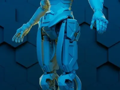 Sci Fi Robot  Low-poly 3D model purchase