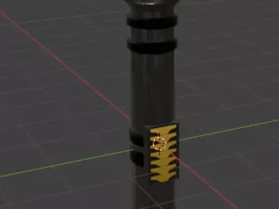 VoidSaber - Custom Lightsaber with cracked kyber looking blade Low-poly 3D model