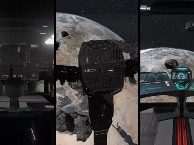 Sci Fi Space Station 3D Environment Cinematic Scene Low-poly 3D model