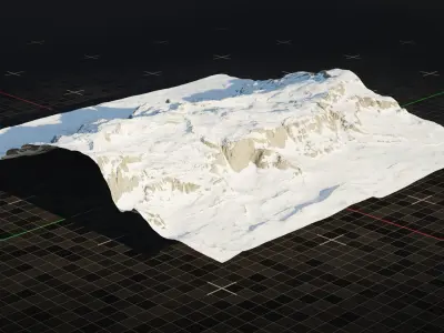 Tundra Cliff Terrain 8 3D model