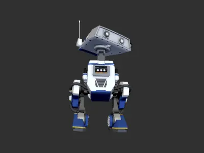 robot blue 3D print model