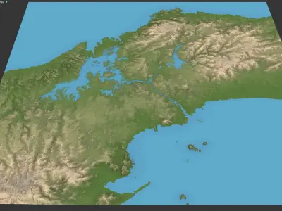 Panama - Terrain Low-poly 3D model