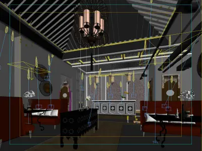 Business Restaurant - Coffee - Banquet  22 3D model