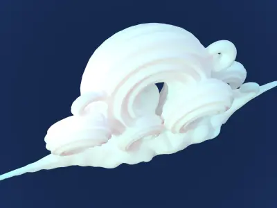 Stylized Cartoon Clouds and Weather Icons pack 140 assets Low-poly 3D model