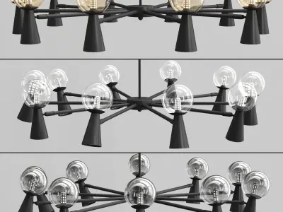 ABELINA modern chandelier 3D model