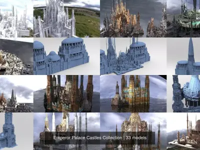 Emperor Palace Castles Collection 3D Model Pack