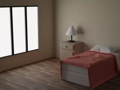 Room Free PBR textures Free low-poly 3D model