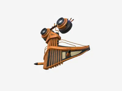 Steampunk Mask A09 Yellow - SciFi Character Design Low-poly 3D model