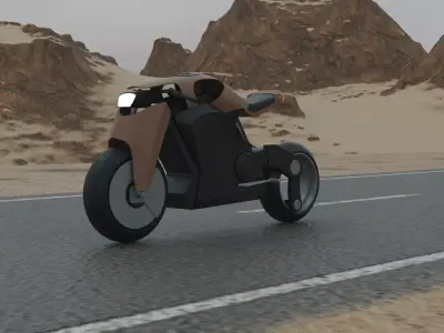 Futuristic Concept Motorcycle Low-poly 3D model