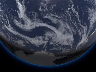  Volumetric Planet Earth Day Night System Animated 43K For Blender 