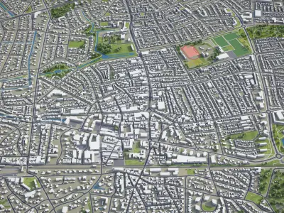 Naarden - 3D City Model Low-poly 3D model