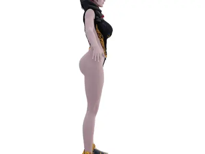 Bayonetta Low-poly 3D model