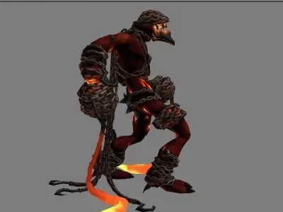 lava king Low-poly 3D model