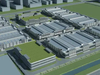 factory exterior 3D model