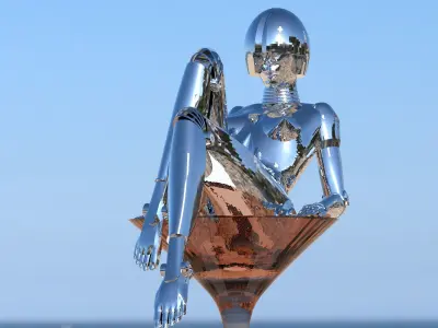 sexy robot Sci-fi Robotic 3D print model