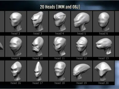 Alien Maker 130 ZBrush IMM and VDM brushes   3D model