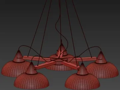 Coneca Pendant 3 Black Loft Concept 3D model