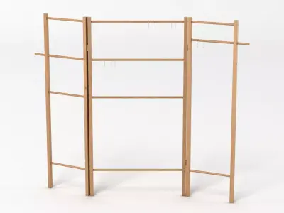 Wooden Rack 3D model
