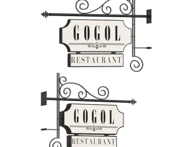 Classic Street Advertising 3D model