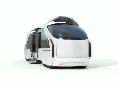  Hybrid Sci-Fi Train-Bus Concept 