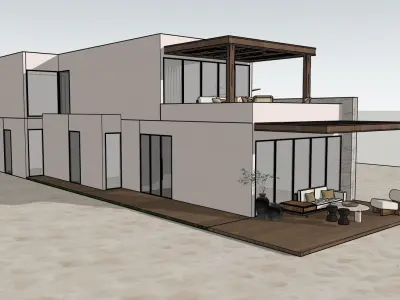 Bungalow sketchup design 3D model