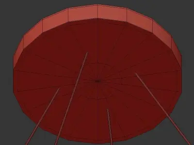 TRACY circular pendant light with gold and circles 3D model