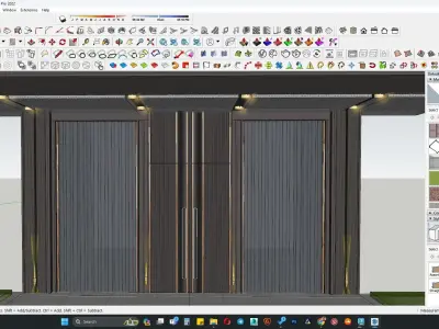 Housing society main gate design 3d model 3D model