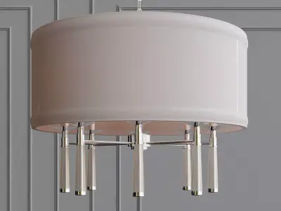 Baxter 6 Light Polished Nickel Chandelier 3D model buy