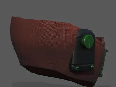 Gas mask respirator scifi futuristic 3d  Low-poly 3D model