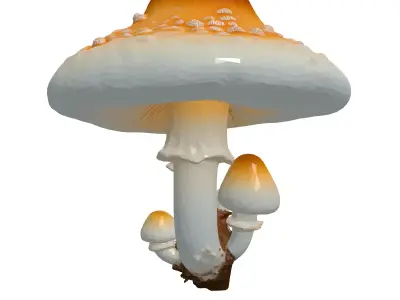 Glowing Mushroom Lamp 3D Model Low-poly 3D model