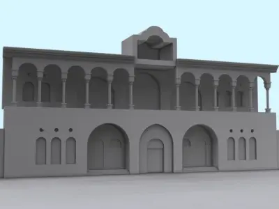 Khosro Abad Mansion Low-poly 3D model