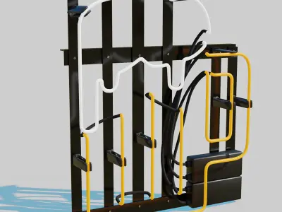 Neon Beer Sign 3D model