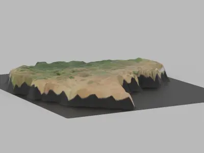 Ethiopia Map Country Low-poly 3D model
