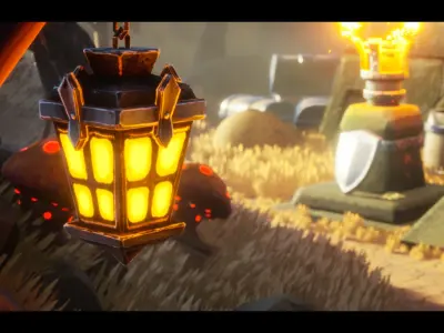 Stylized Fantasy Environment Low-poly 3D model