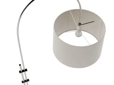 Set of Arc Floor Lamp with Linen Shade By Regina Andrew 3D model