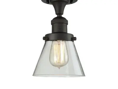 Cavet Light Simple Cone Semi Flush Mount Free 3D model