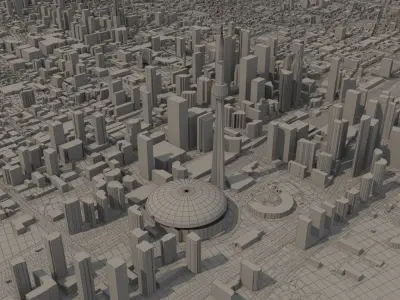 Cityscape Toronto Canada 3D model