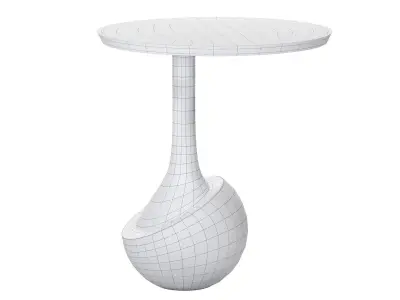 Modern sculptural side table 3D model
