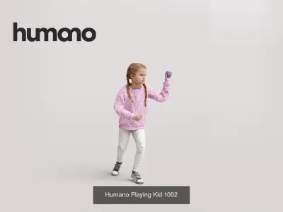 Humano 5-Pack - PLAYING KIDS - PLAYGROUND- 5x 3D models A