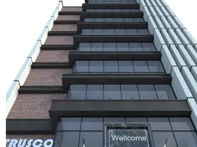 Modern office building No 3 3D model