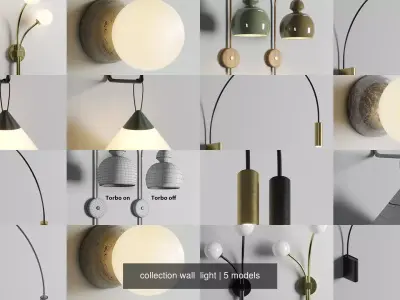 collection wall  light 3D Model Pack