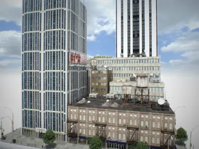 NYC Block Set 3 V2 Low-poly 3D model