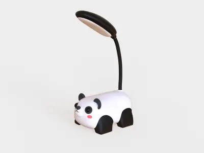 Panda Desk Lamp Low-poly 3D model