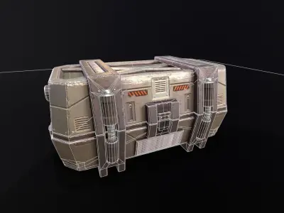 Sci-Fi Crate Low-poly 3D model get