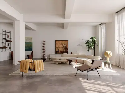 Residential villa 3D model purchase