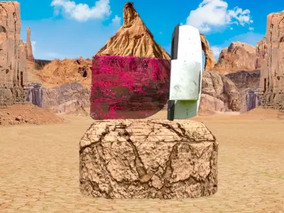 Prince Vegeta Scouter  3D  Model And Matte Painting 3D model