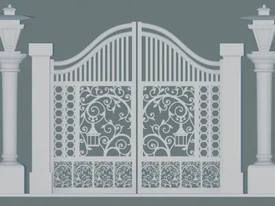 Gateway Exterior Gate 3D model 3D print model